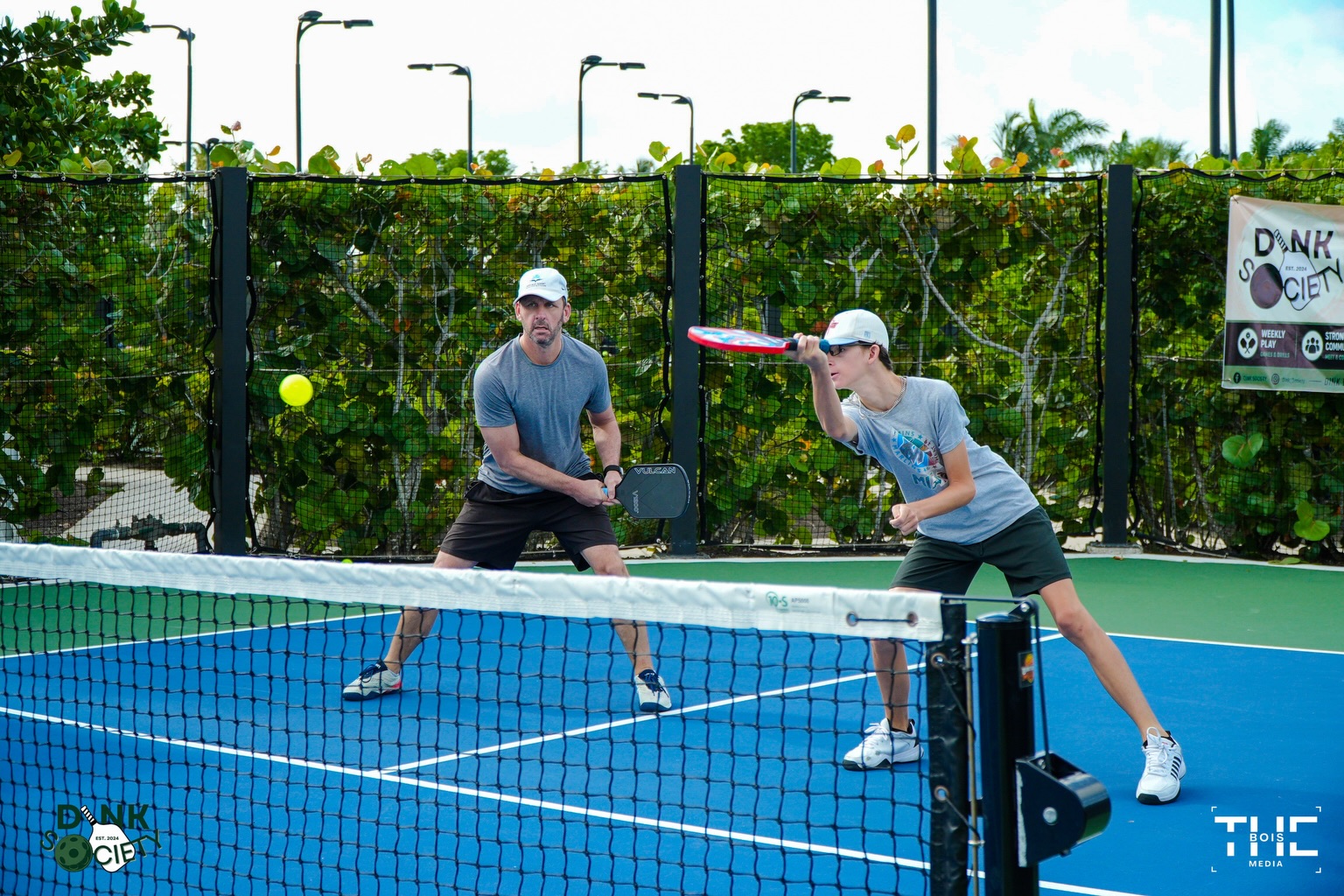 Doubles action on court 1